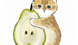 小猫吃瓜蜜瓜图片卡通,蜜瓜甜味萌化人心