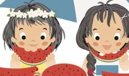 吃瓜动作动漫图片可爱,动漫萌娃的甜蜜吃瓜时光